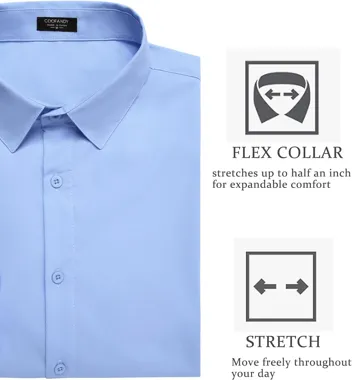 Coofandy Button Down Slim Fit Business Dress Shirt