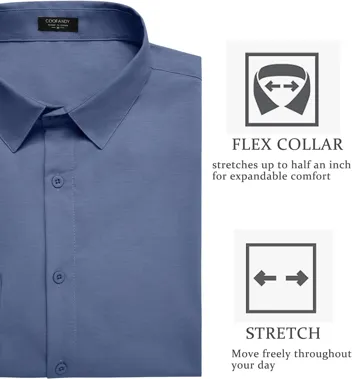 Coofandy Button Down Slim Fit Business Dress Shirt