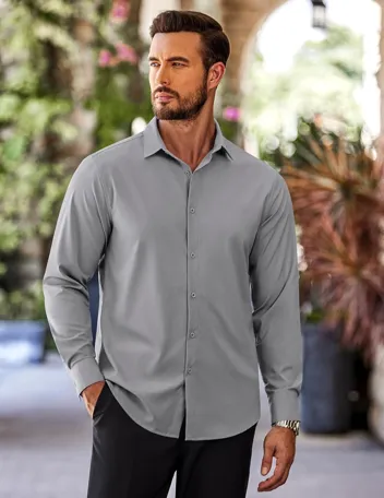 Coofandy Button Down Slim Fit Business Dress Shirt