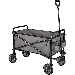 Collapsible Folding Outdoor Utility Wagon w/ Cover Bag (Gray)