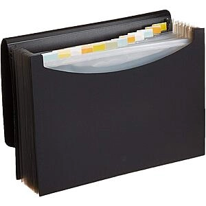 Expanding Organizer File Folder (Letter, Black, 13 Pockets, upto 260 Sheets)