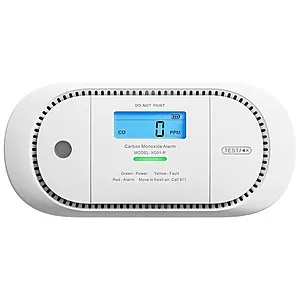 Carbon Monoxide Detector Alarm w/ Digital LCD Display