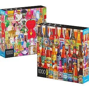 1000-Piece Jigsaw Puzzles - Perfume Bottles and Craft Beer Bottles