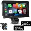 Wsradiokits 7in CarPlay & Android Auto Bluetooth Car Stereo with Rear Camera