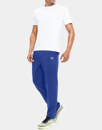 G Gradual Mens Sweatpants Zipper Pockets Tapered Track Athletic Slim Fit Pants for Running, Exercise, Workout