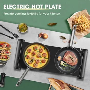 [End 9/1] Cusimax Double Burner 1800W Cast Iron Heating Plate