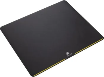 MM200 Cloth Mouse Pad Black w/ Yellow Stripes