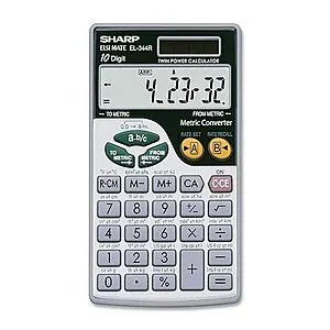 Sharp El344rb Metric Conversion Wallet Calculator, 10-Digit Lcd