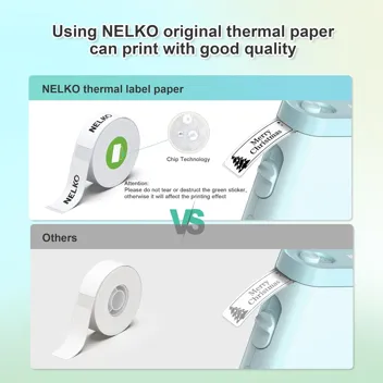 Nelko P21 Portable Bluetooth Label Printer with Tape