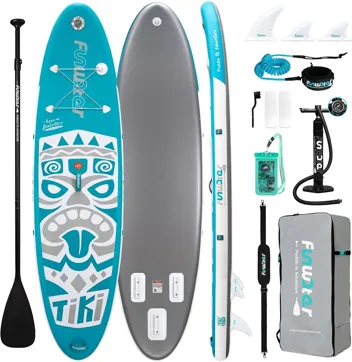 11'x 33" Inflatable Ultra-Light Stand Up Paddle Board Bundle (Sapphire Smile)