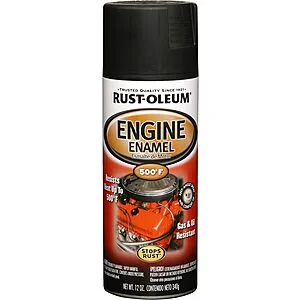 12oz Automotive Engine Eneamel Spray Paint (Low-Gloss Black)