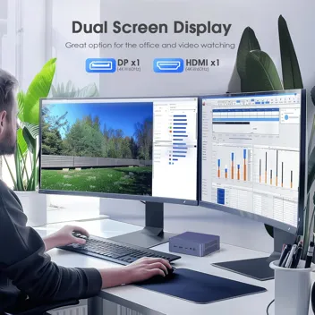 MiniHyper W11 N95 Quad-Core Mini Desktop (16GB/512GB) with VESA Mount
