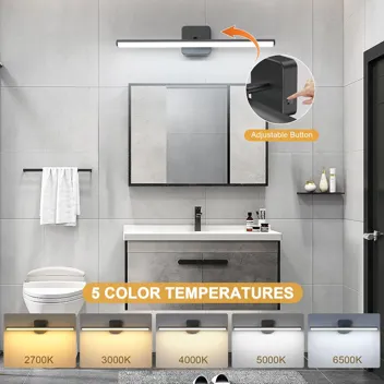 23" 12W 5CCT Adjustable LED Aluminum Alloy Bathroom Light Fixture