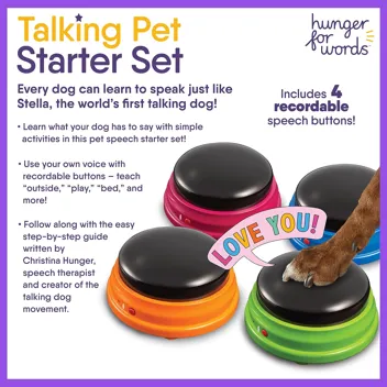 Hunger for Words Talking Buttons Starter Set, Dog Training Games