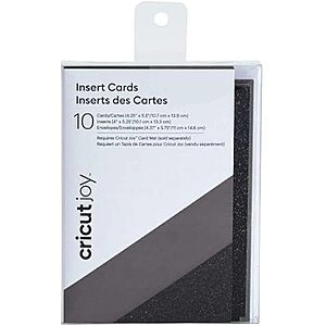 10-Count Cricut Joy Insert Cards (Gray/Black) w/ Prime