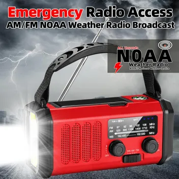 Qauyyw 10000mAh Crank LED Flashlight Emergency Radio