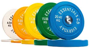 260Lbs Olympic Bumper Plate Weight Plate Set w/ Steel Hub