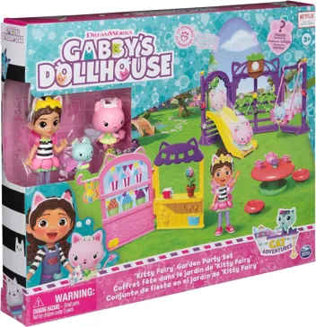 18-Piece Gabby's Dollhouse Kitty Fairy Garden Party Playset