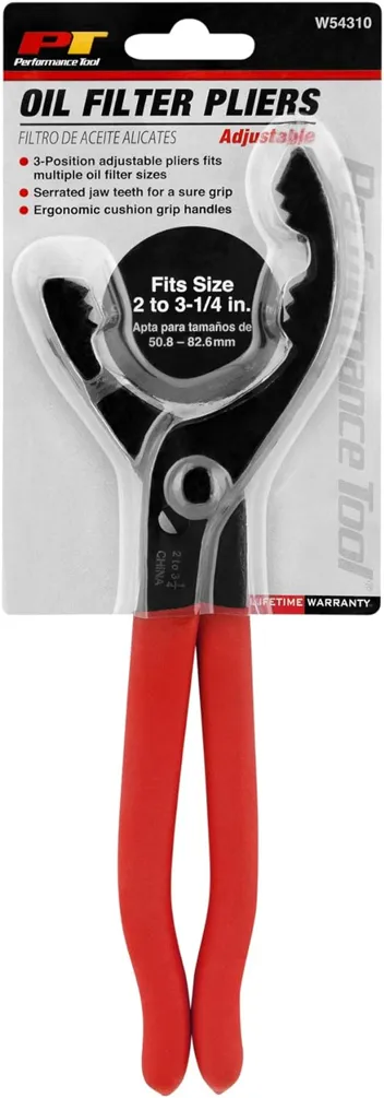 W157 Adjustable Oil Filter Pliers - 2 3/4 to 4 1/4-Inch Jaw Opening