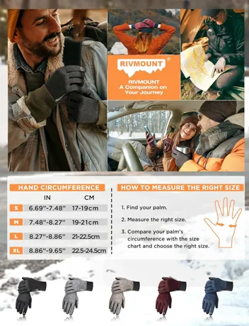 Rivmount Windproof Touchscreen Winter Gloves