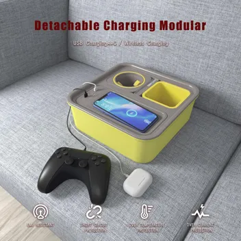 Zigtiger Couch Console w/ Wireless 10,000mAh Power Bank