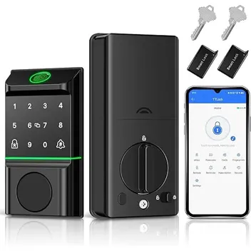 Gguu Keyless Entry Fingerprint IC Card Keypad Smart Door Lock Deadbolt