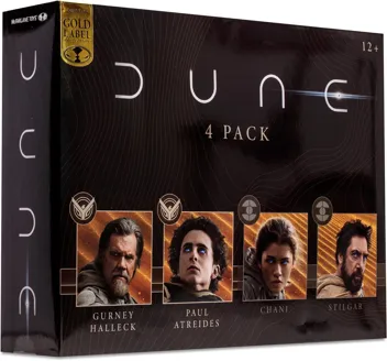 McFarlane Toys - Dune: Part Two Gurney Halleck Paul Atreides Chani Stilgar 4pk, Gold Label, Amazon Exclusive