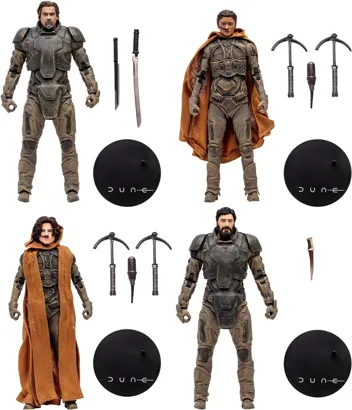 McFarlane Toys - Dune: Part Two Gurney Halleck Paul Atreides Chani Stilgar 4pk, Gold Label, Amazon Exclusive