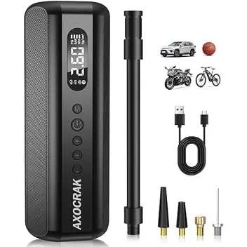 Axocrack 8Amp 16 LPM Tire Inflator with LED Light