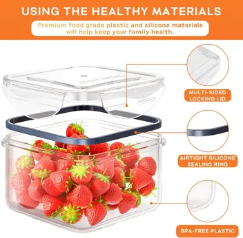 40 PCS Food Storage Containers with Lids Airtight (20 Containers & 20 Lids)