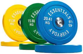 210 lbs Olympic Bumper Plate Weight Plate Set with Steel Hub