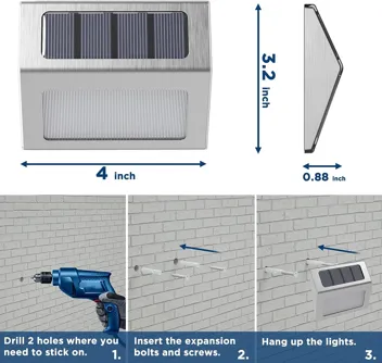 Otdair LED Solar Deck Lights