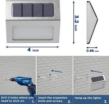 Otdair LED Solar Deck Lights