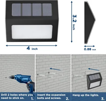 Otdair LED Solar Deck Lights