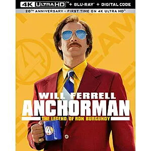 Preorder Anchorman: The Legend of Ron Burgundy (4K Ultra HD + Blu-ray + Digital)