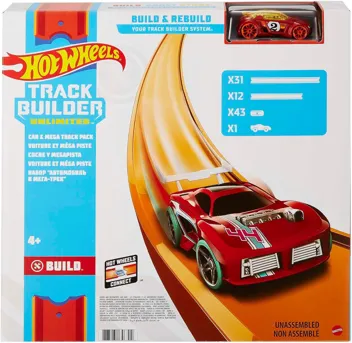 Hot Wheels Car and Mega Track Pack with 40ft of Track