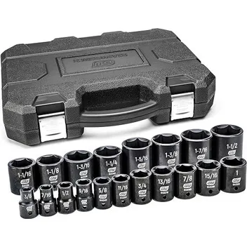 Gearwrench 1/2" Drive 6 Pt. SAE Standard Impact Socket Set (19-Piece)