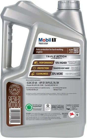 1 Truck & SUV Full Synthetic Motor Oil 0W-20, 5 Quart