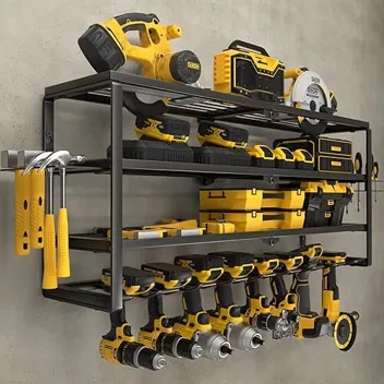 32" 4-Tier 8-Slot Wall Mounted Power Tool Organizer