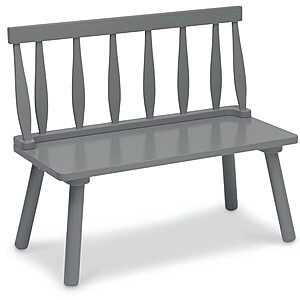 25.5" Delta Children Kids Wooden Windsor Bench (Grey, Navy)