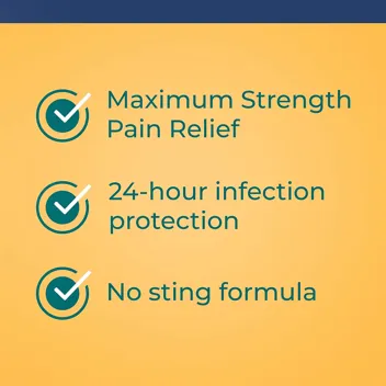 Maximum-Strength Pain Relief Dual Action Antibiotic Ointment with Bacitracin Zinc 0.5 Oz