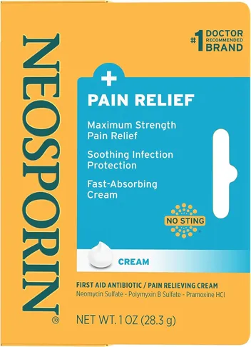 Maximum-Strength Pain Relief Dual Action Antibiotic Ointment with Bacitracin Zinc 0.5 Oz