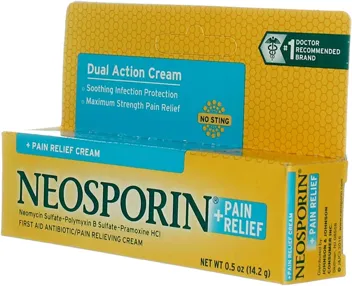 Maximum-Strength Pain Relief Dual Action Antibiotic Ointment with Bacitracin Zinc 0.5 Oz
