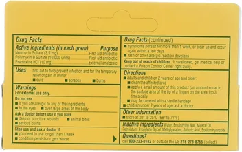 Maximum-Strength Pain Relief Dual Action Antibiotic Ointment with Bacitracin Zinc 0.5 Oz