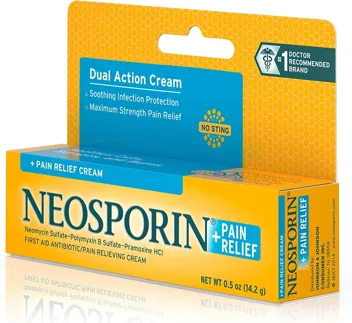 Maximum-Strength Pain Relief Dual Action Antibiotic Ointment with Bacitracin Zinc 0.5 Oz