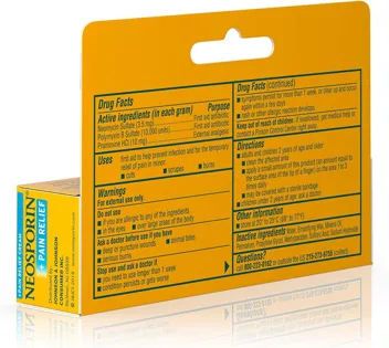 Maximum-Strength Pain Relief Dual Action Antibiotic Ointment with Bacitracin Zinc 0.5 Oz