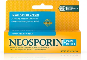 Maximum-Strength Pain Relief Dual Action Antibiotic Ointment with Bacitracin Zinc 0.5 Oz