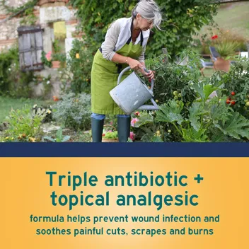 Maximum-Strength Pain Relief Dual Action Antibiotic Ointment with Bacitracin Zinc 0.5 Oz