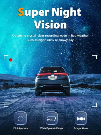 Arifayz Q4 Front + 1080p Rear WiFi Dual Dash Camera