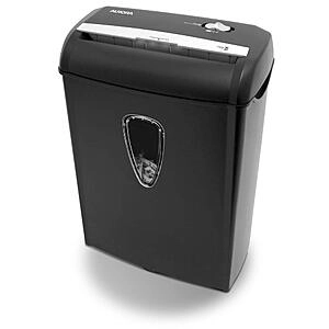 AS890C 8-Sheet Cross-Cut Paper/Credit Card Shredder with Basket